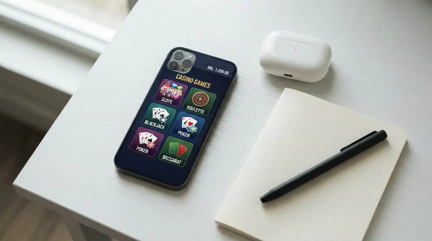 Mobilní casino aplikace na smartphonu