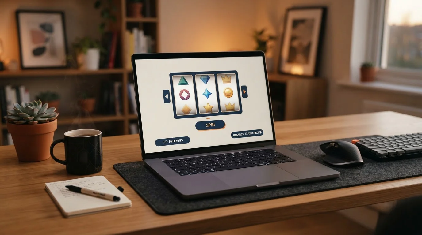Notebook s otevřeným rozhraním zahraničního online casina