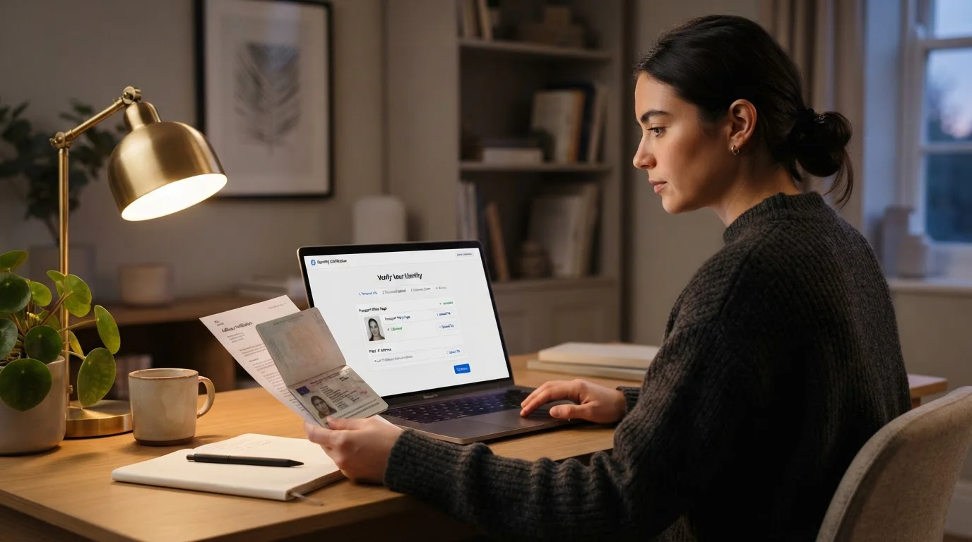 Výběr USDT z online casina s ověřením identity KYC na monitoru